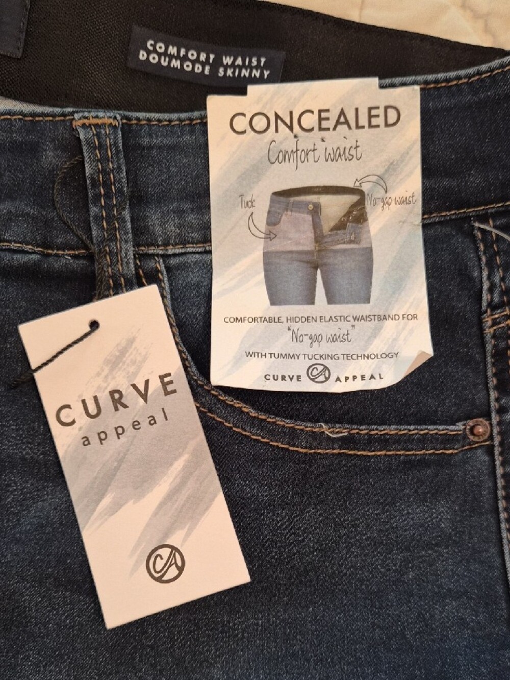 Curve Appeal Duomode Skinny Jeans w/Comfort Waistband - Size 10/30 - Picture 10 of 11